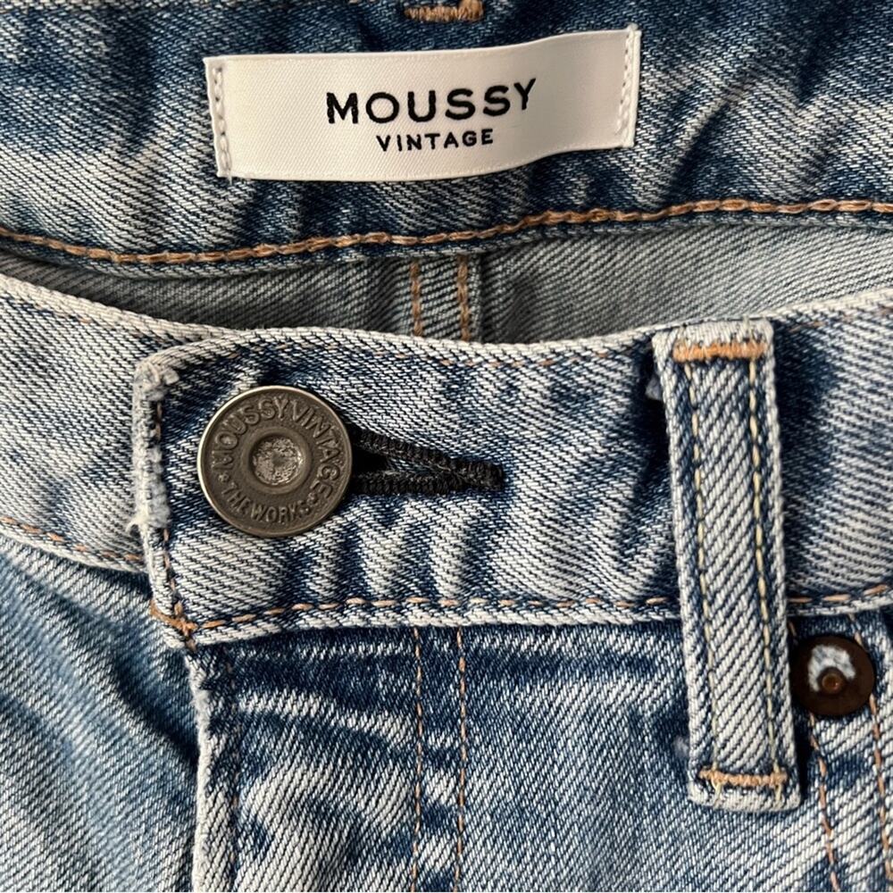 Moussy Altawoods Distressed Ripped Ankle Skinny Jeans 27 Light Blue Wash - Picture 4 of 6